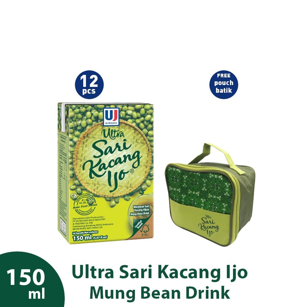 

PROMO ULTRA SARI KACANG IJO 150ML (12 PCS) FREE MEDIUM POUCH BATIK TERMURAH