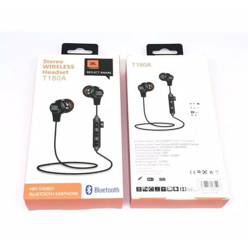 Headset Bluetooth JBL T180A  Plus Slot Memori Earphone Bluetooth