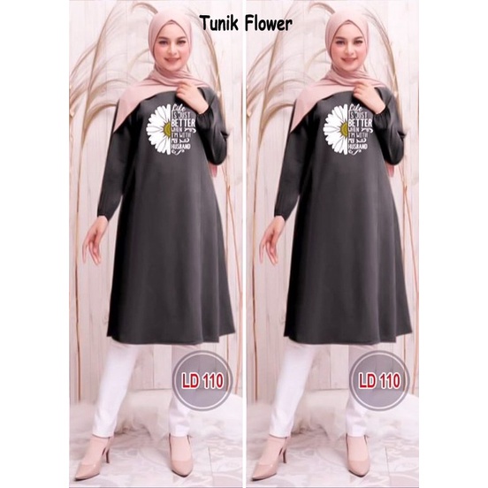 PIK - Tunik Flower XL / TUNIK WANITA/ PAKAIAN WANITA/ TUNIK MURAH