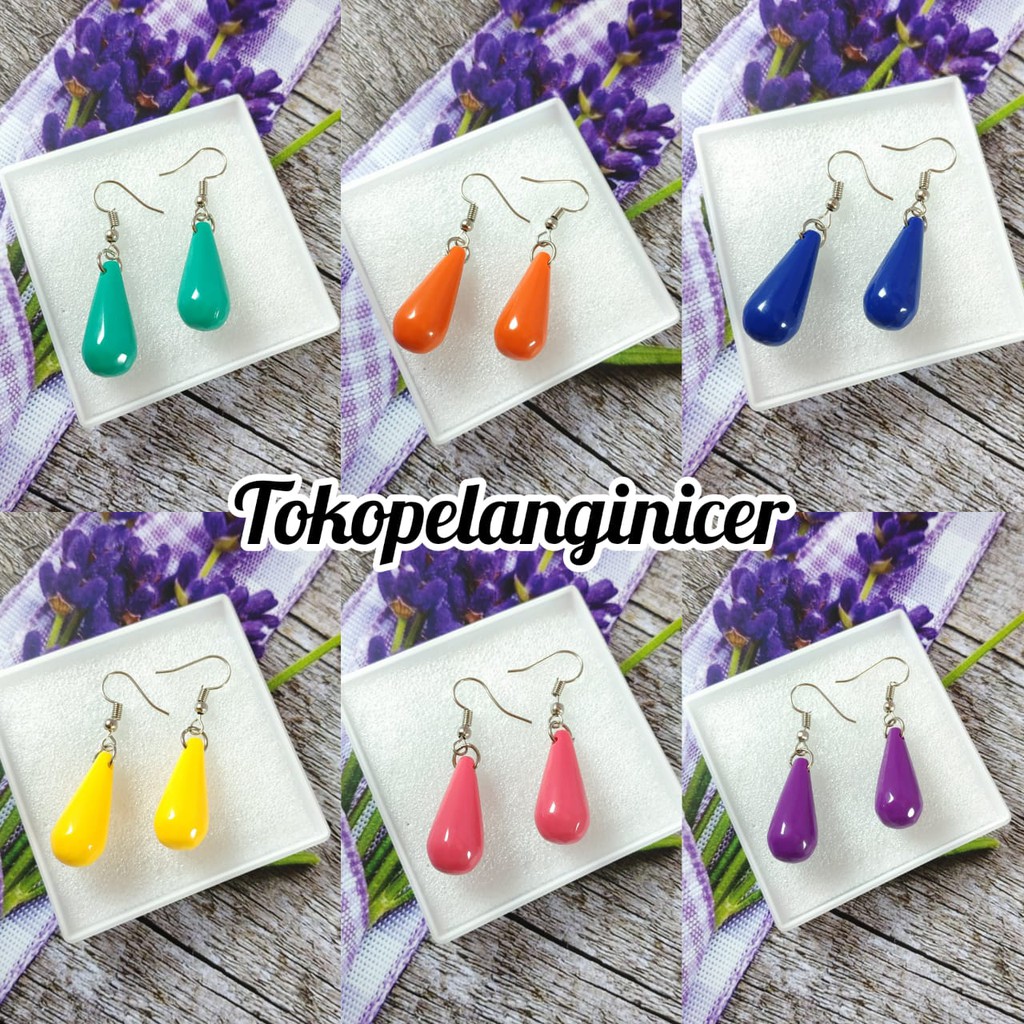 Anting Kekinian Medel Manik Tetesan Fashion Wanita By Tokopelanginicer - Giwang /Kerabu/Anting Lucu