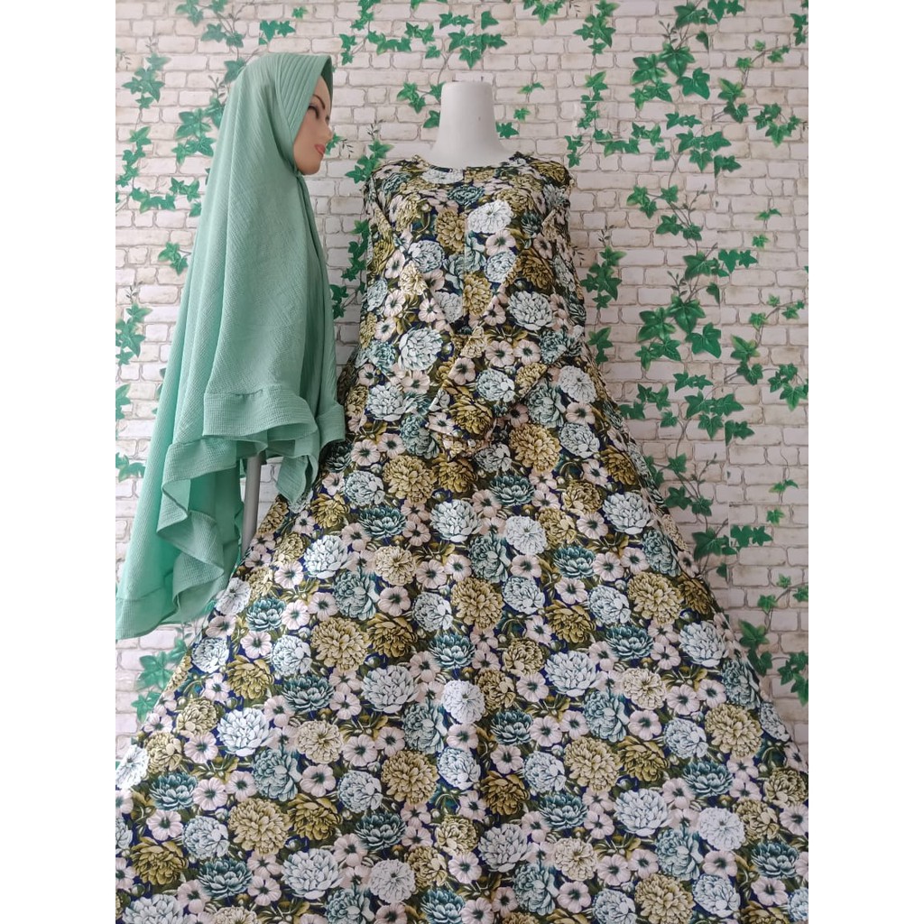 REALPICT GAMIS MISBI MOTIF 381 SIZE JUMBO SYARI HIJAB BUSUI FASHION WANITA SET KHIMAR BUBBLEPOP