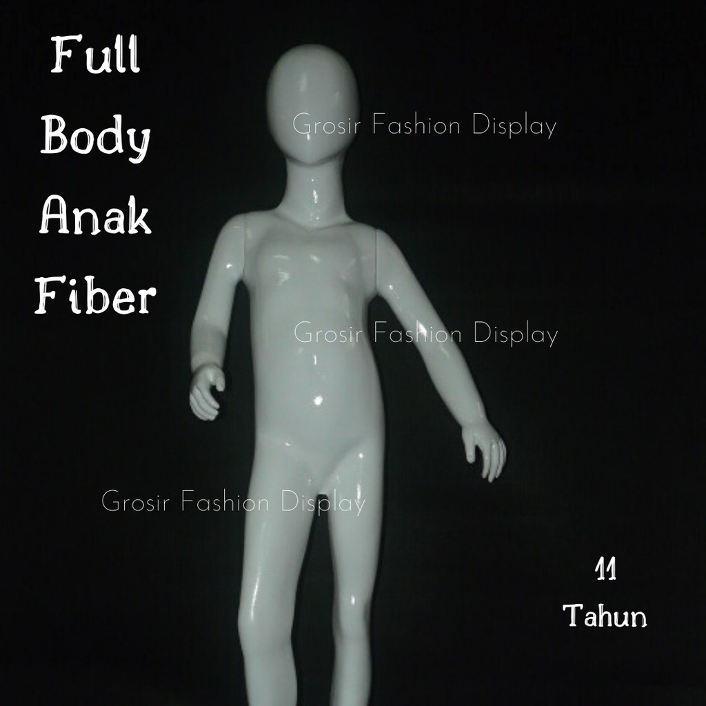 Patung Manekin Full Body Fiber Anak 11 Tahun Alien Putih Patung Anak Cewek Cowok Bisa Pakai - SET D