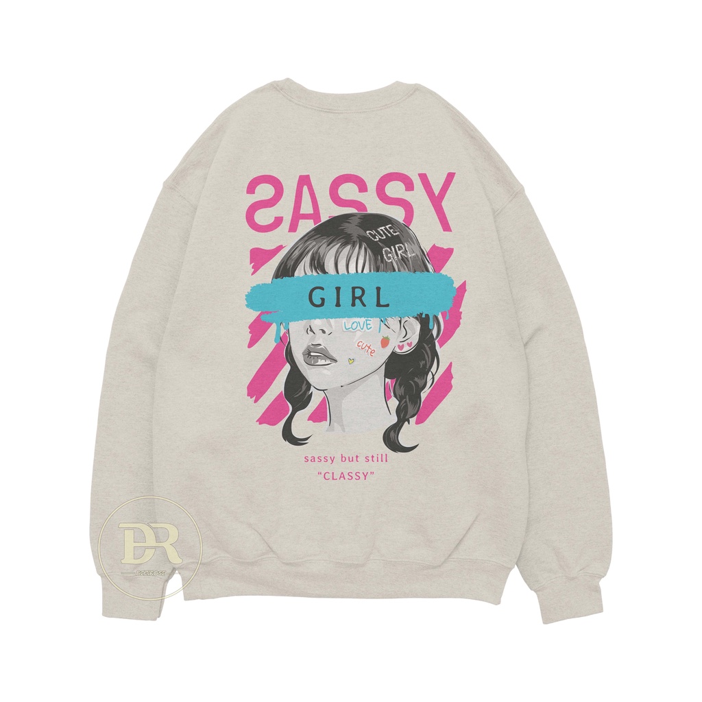 Sassy Sweater Switer Crewneck Wanita Tebal Premium Size M-XXL DEZIROSE Terbaru