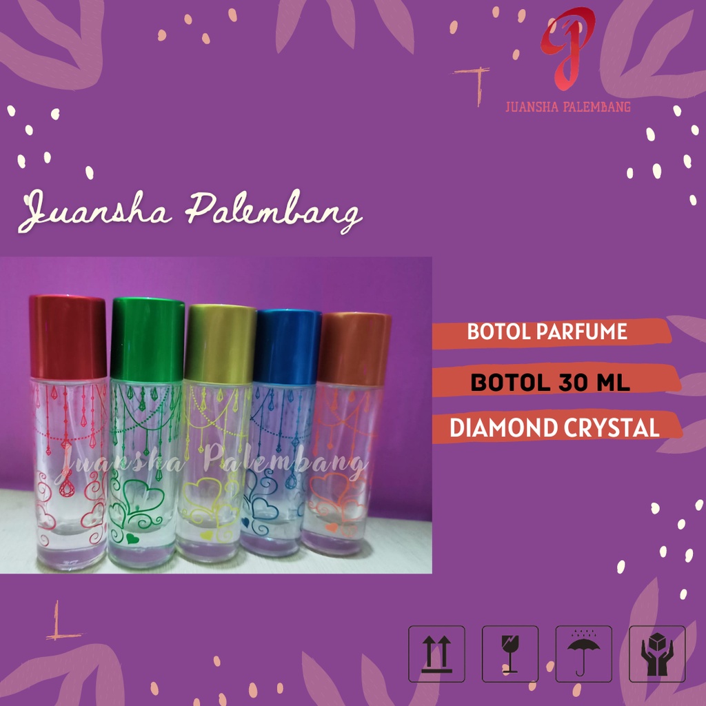 BOTOL PARFUM SPRAY 30 ML DIAMOND CRYSTAL PERLUSIN + BUBBLEWRAP