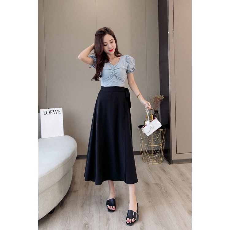 rok strap shakila/rok korea tali style /rok wanita bahan shakila streat allsize fit to XL