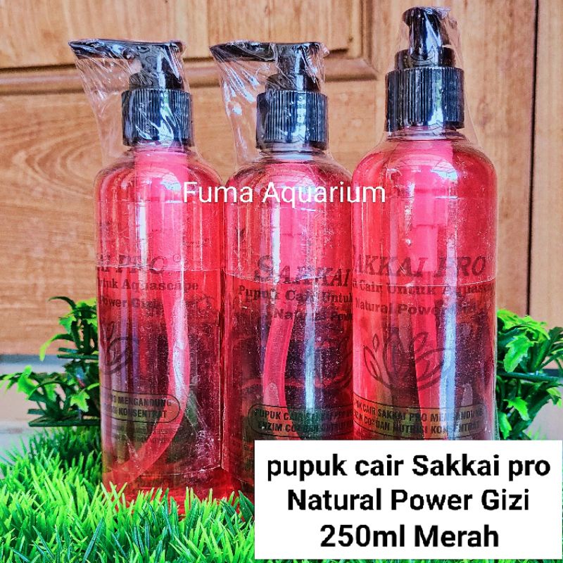 Sakkai Pro Pupuk Cair Untuk Aquascape Natural Power Gizi 250ml merah