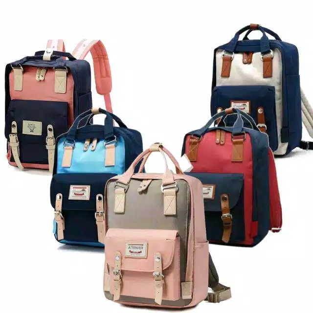 JEPANG DAN KOREA RANSEL WANITA SEKOLAH KAPASITAS BESAR RANSEL KANVAS RANSEL UNTUK ANAK PEREMPUAN