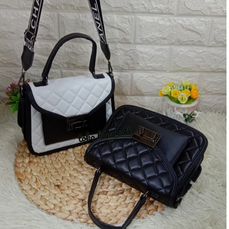 Tas Slempang Wanita Kunci Putar Ukuran 27x17cm/tas jinjing/tas terlaris / tas masakini