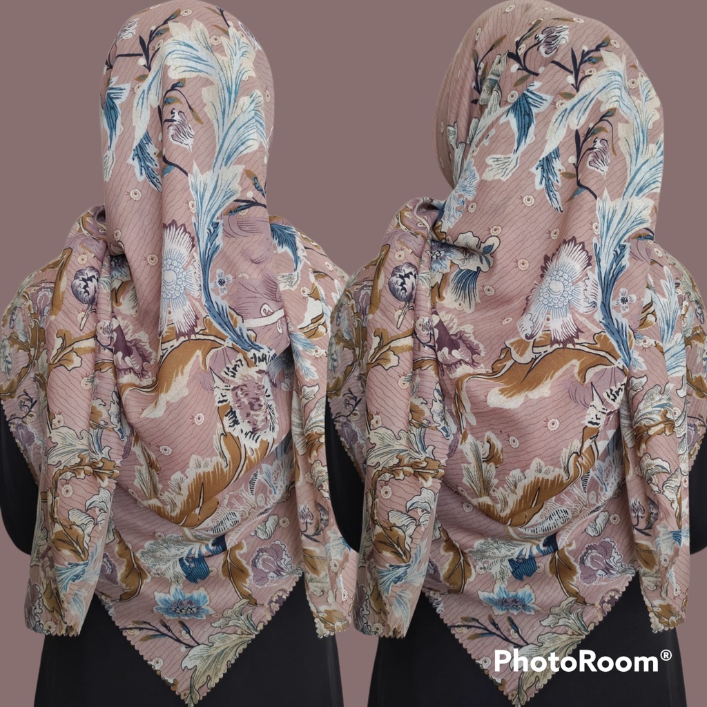 JILBAB SEGIEMPAT MOTIF BUNGA JILBAB VOAL MOTIF SYAR'I KERUDUNG SEGIEMPAT DENAY MOTIF PREMIUM TERBARU