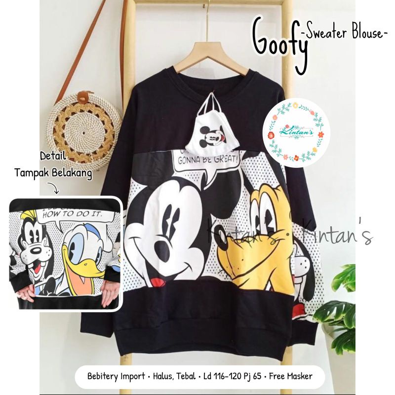 Goofy sweater blouse