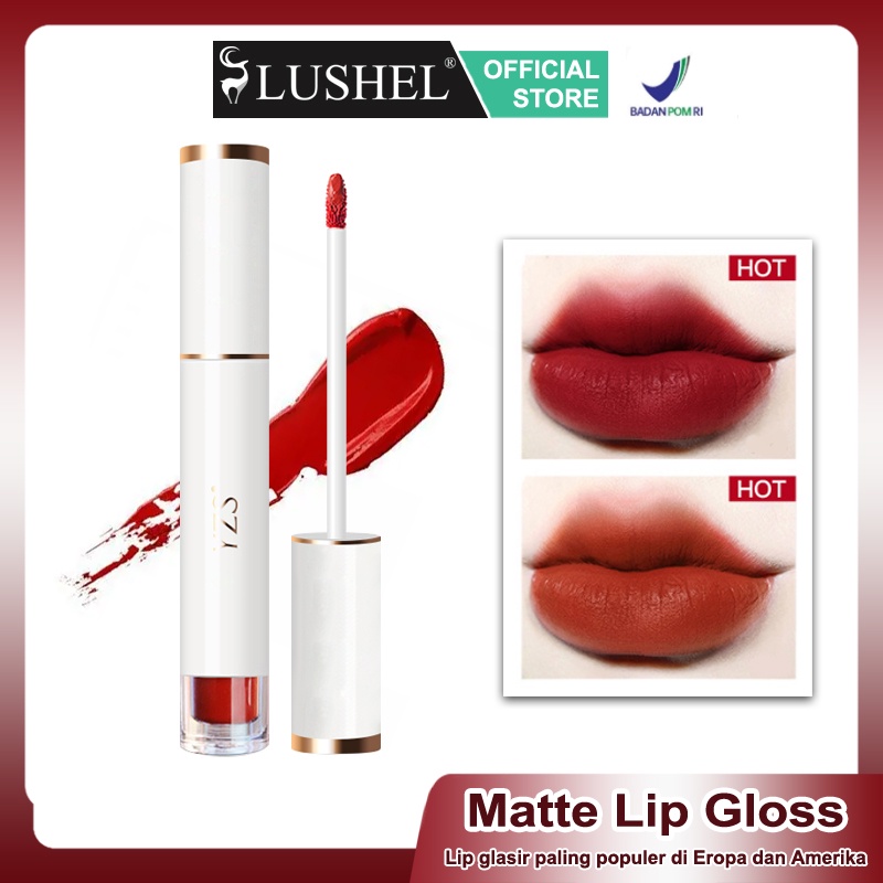 【COD】 Yzs bibir glasir cair matte lip gloss liptint lipstik melembabkan lipstick tahan lama keindaha