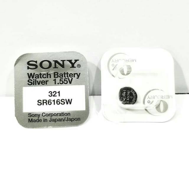 Baterai batt batre battery jam tangan sony kotak sr616sw 321 original