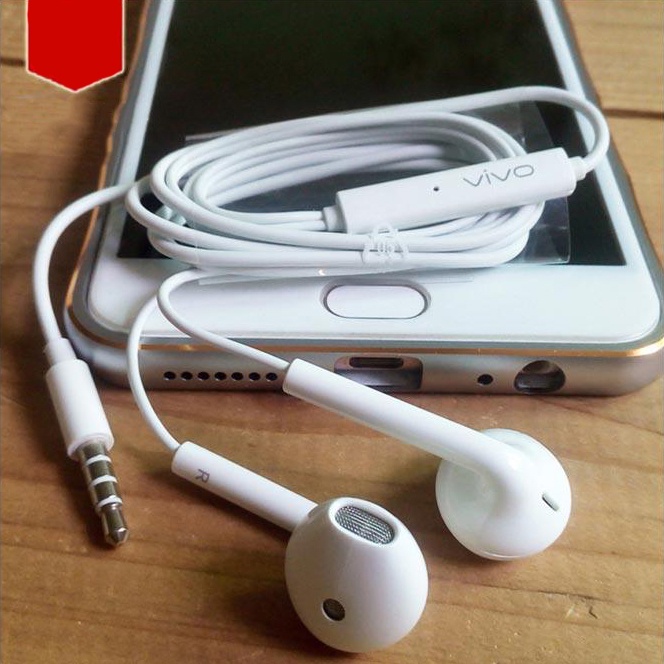 VIVO HiFi Stereo Earphone Jack 3.5 mm with Microphone - XE680 - White