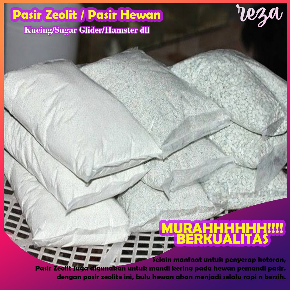 Pasir Kucing Zeolit Cat Sand Repack 3Kg Zeloit Zeolite Batu Zeolite Pasir Wangi Hamster Natural Sand
