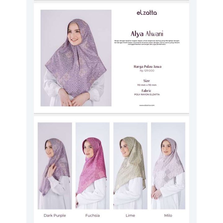 Elzatta Bergo Alya Alwani Motif Bergo Terbaru Elzatta