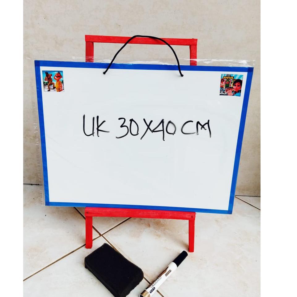 

Big Sale )ﾉﾟ papan tulis white board / white board anak karakter 30x40 ( plus penyangga dan spidol ) ➧ Big Sale )ﾉﾟ