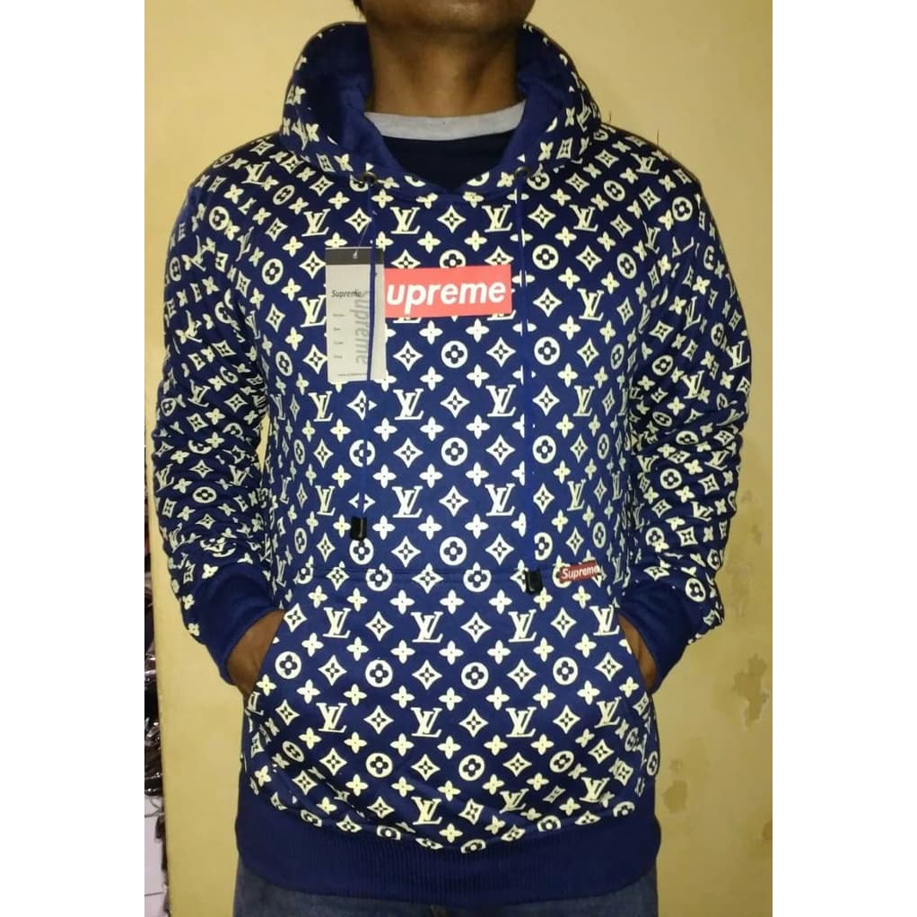 SWEATER HOODIE SUPREME LV - SWEATER JUMPER NAVY SWETERPRIA SWITTER HODIE  AA155