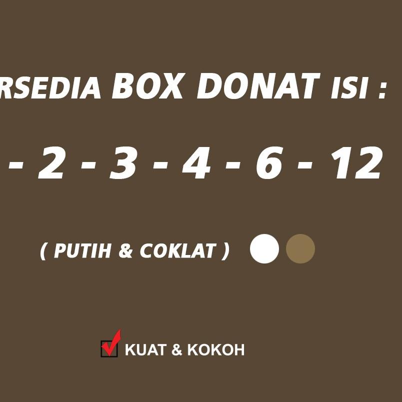 

➫ Kotak Box Dus Donat| PUTIH Isi 12 -( 15 Pcs ) ☆