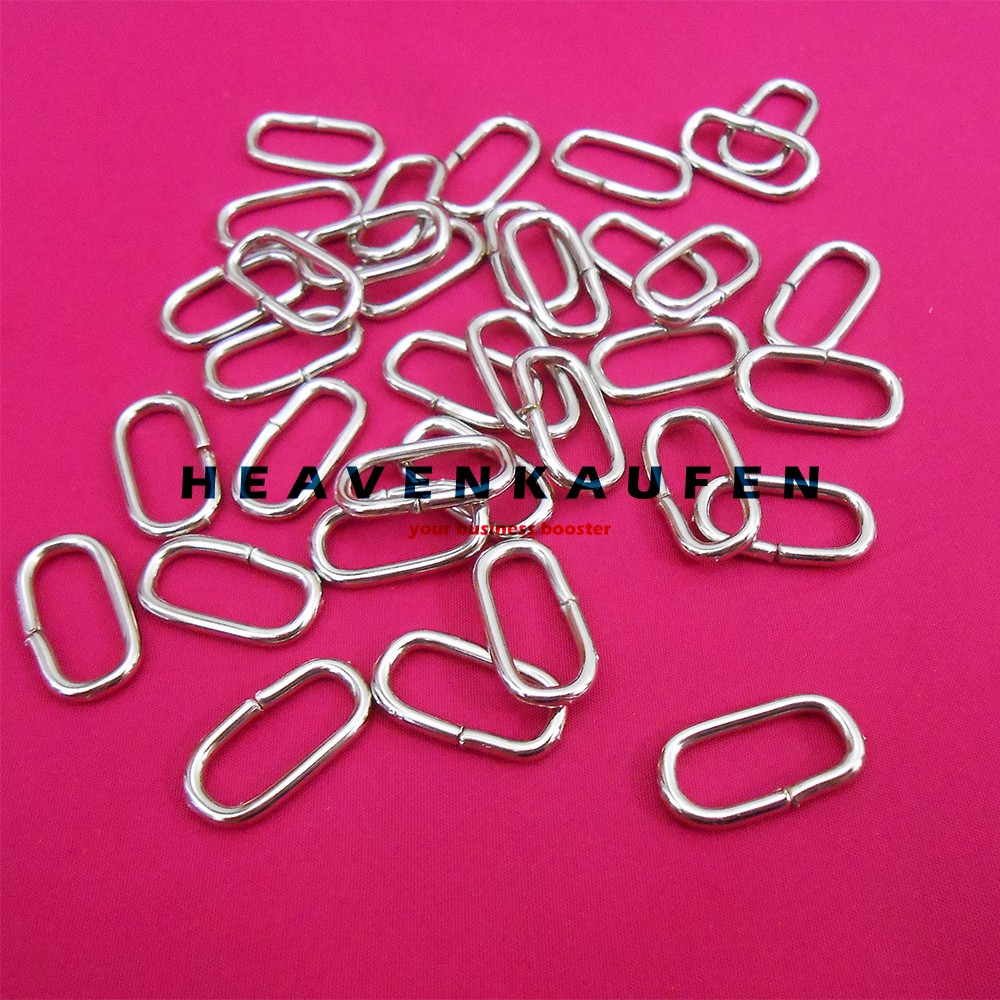 Ring Oval 1,5 Cm Nikel Silver Harga Per Pack isi 50 pcs