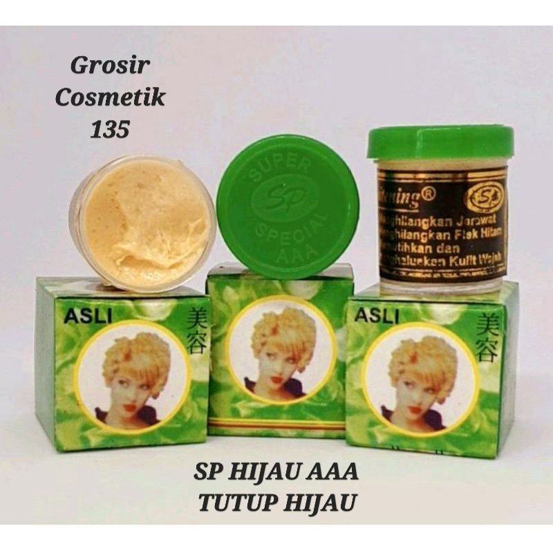 Cream SP HIJAU LOGO AAA TUTUP PUTIH/HIJAU ORIGINAL