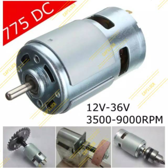 Dinamo DC 12V - 36V Type 775 DC Torque High Power 3500-9000Rpm