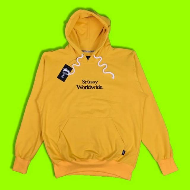 stussy orange hoodie