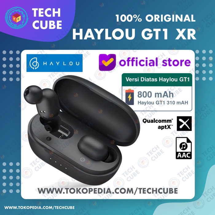 Haylou Gt1 Xr Tws Aptx Wireless Earphone Headset Gt1Xr - Hitam