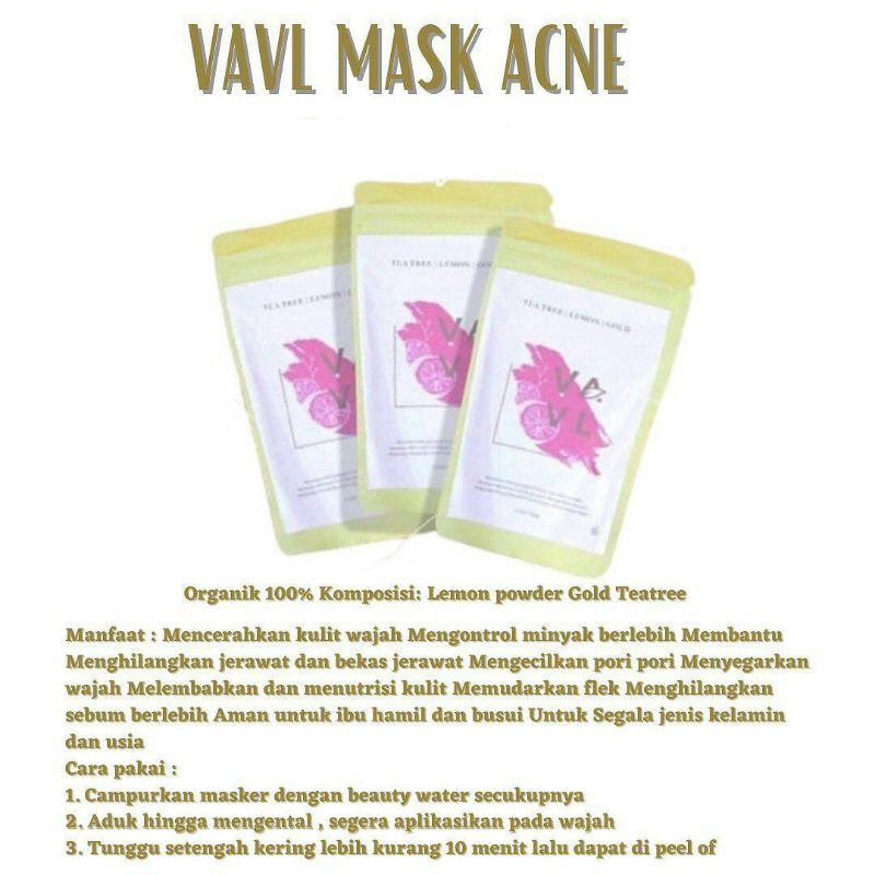 Masker Acne VAVL free gift