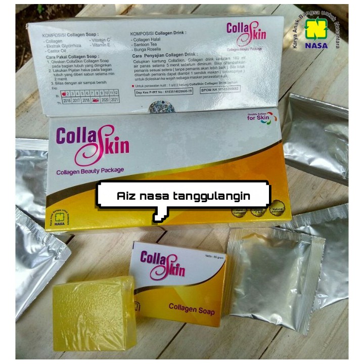 COLLASKIN-COLLAGEN soap &amp; drink / produk nasa /produk ori