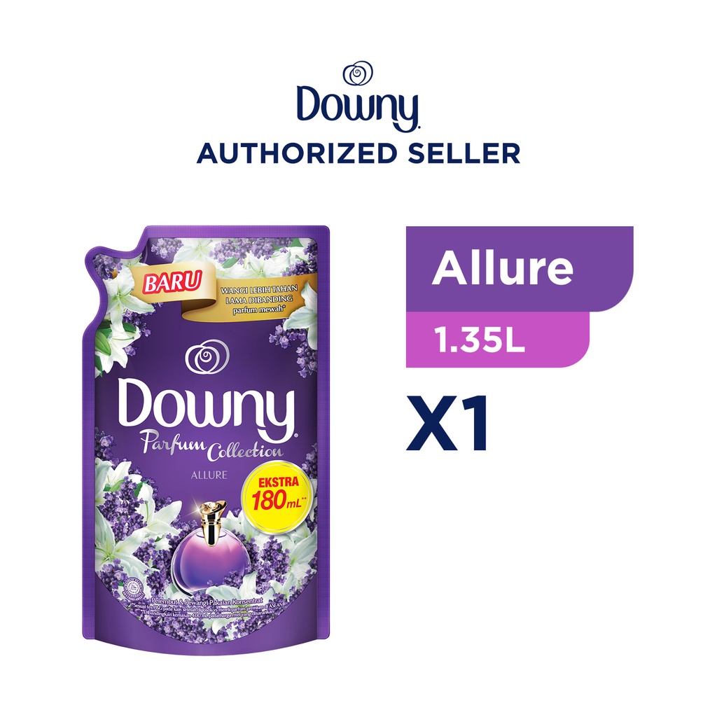 DOWNY Pewangi Pelembut Pakaian Parfum Collection Refill 1.35L - 1.45L:Passion 1.35 L