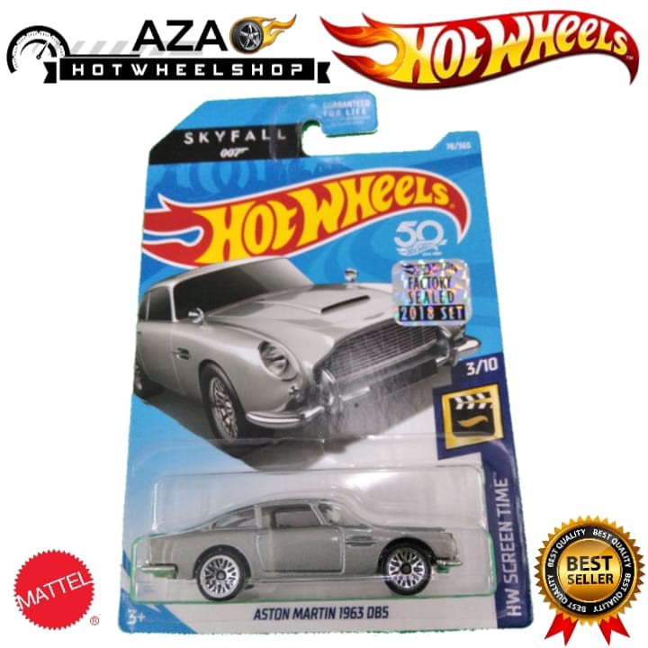 Hot Wheels Aston Martin 1963 DB5 Silver Abu HW Screen Time Skyfall 007 FS 2018 Factory Sealed
