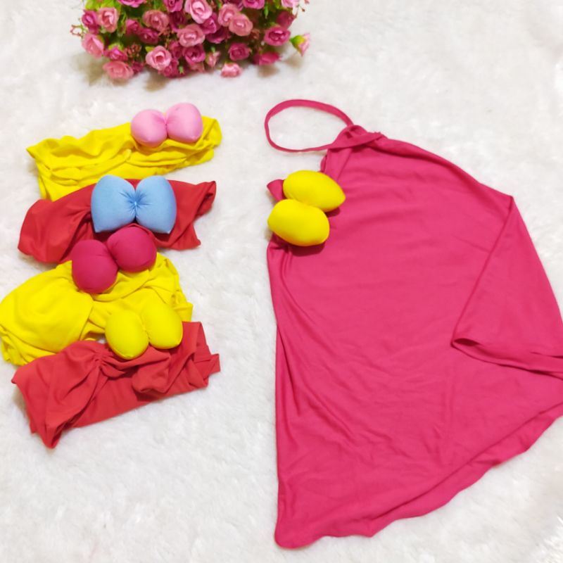 Jilbab Bayi kerut Pita Balon Hijab Baby Lucu Murah