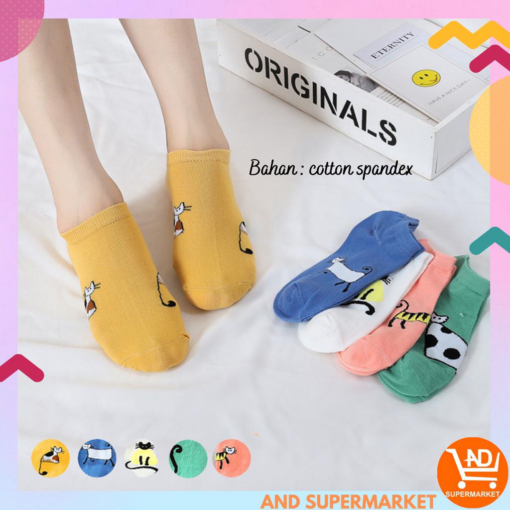 AND / COD / Kaos Kaki Wanita Import Kaos Kaki Perempuan Semata Kaki Motif Lucu Short Socks Fashion Murah KK21