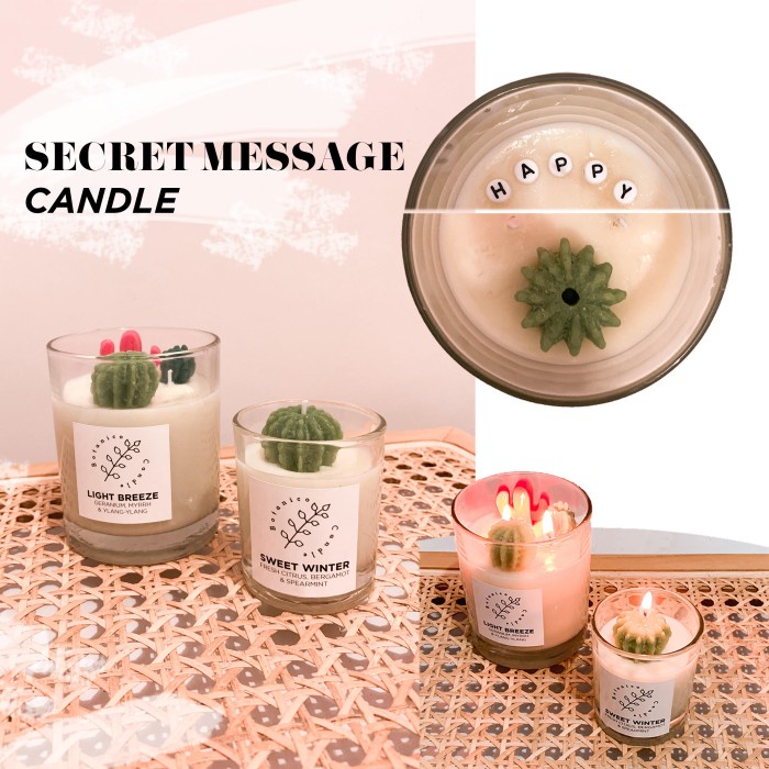 SECRET MESSAGE CANDLE / LILIN AROMATERAPI CUSTOM / AROMATHERAPY CANDLE