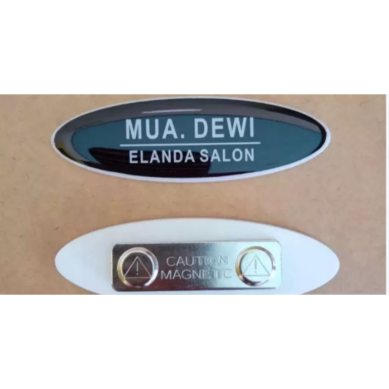 

Name tag / Nama Dada akrilik Oval