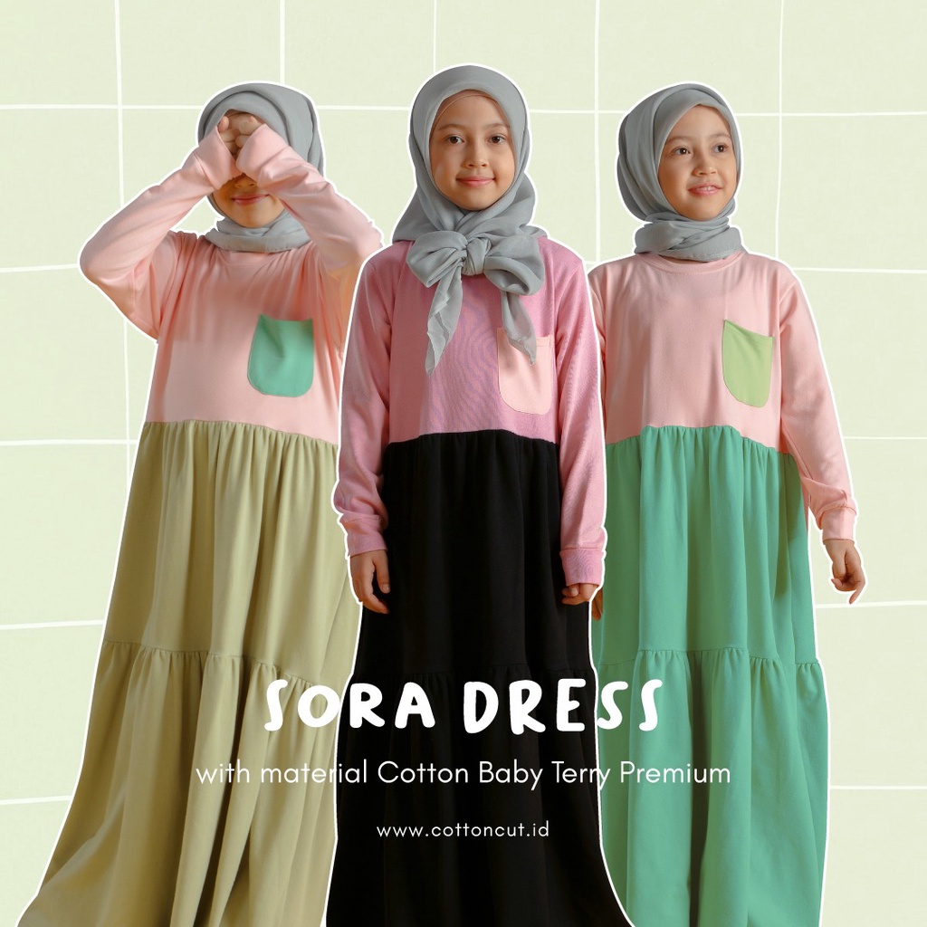 Cottoncut Sora Dress Kids Dress Anak Perempuan