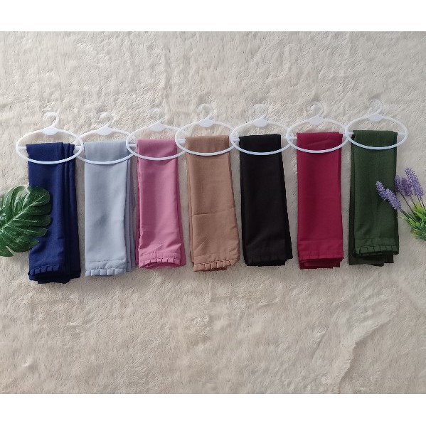 (1KG=11pcs) Pashmina Tali Lipit KCB Premium Jahit Tepi Diamond Hijab Instan Original by ma-5