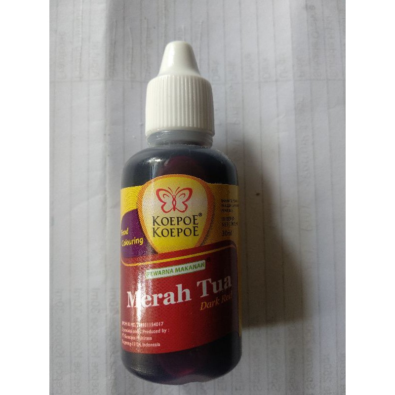

Pewarna Merah Tua 30 ml Koepoe