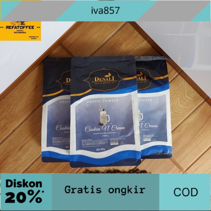 

PROMO COOKIES N CREAM POWDER DENALI 800 gram GRATIS ONGKIR