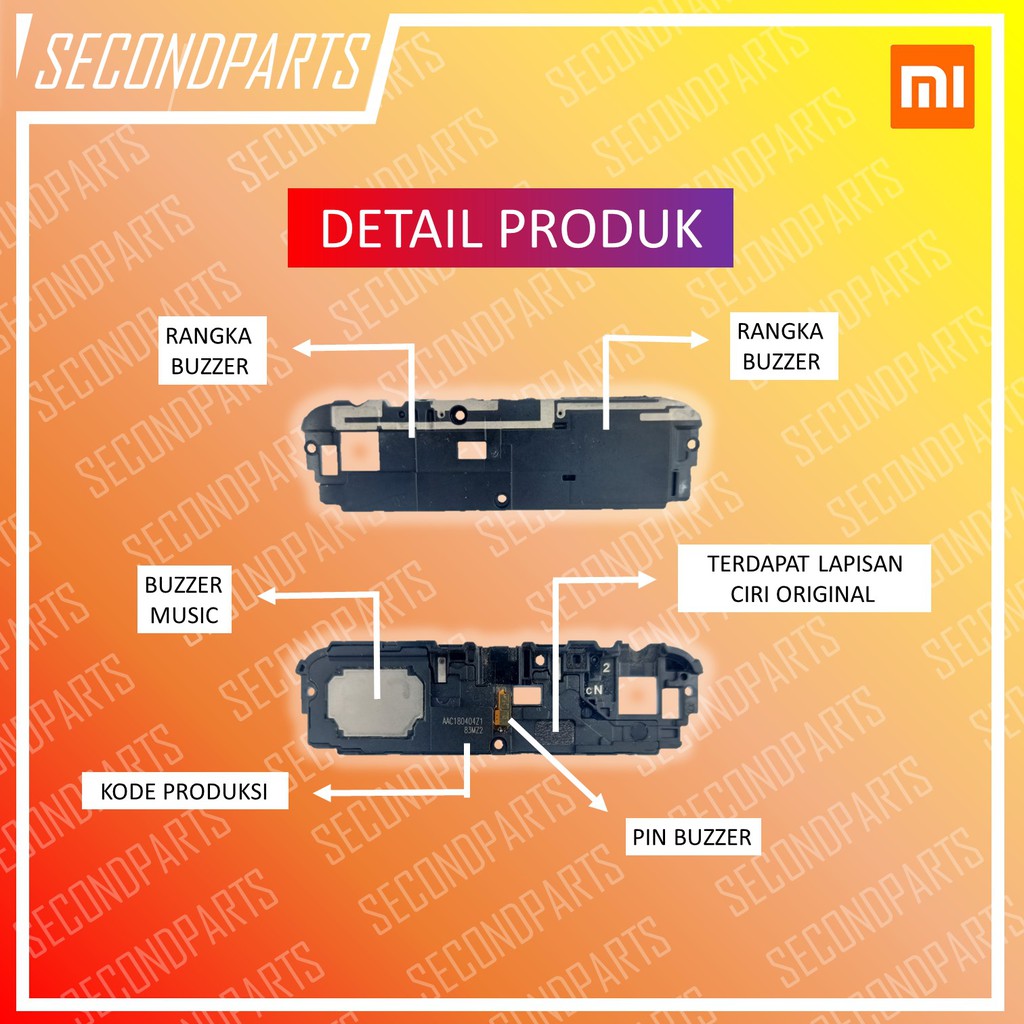 SPEAKER MUSIC BUZZER SUARA XIAOMI REDMI NOTE 5 / 5 PRO ORIGINAL COPOTAN