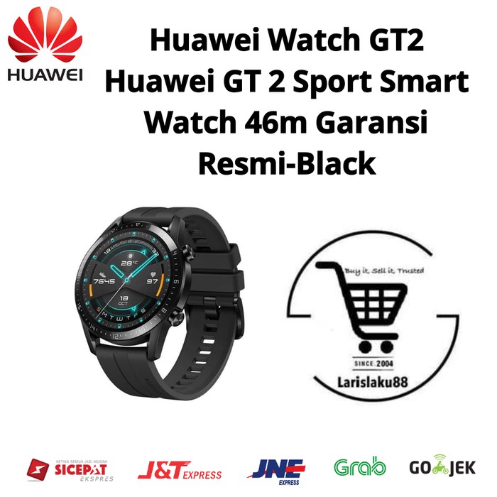 Huawei Watch GT2 Huawei GT 2 Sport Smart Watch 46m Garansi Resmi-Black