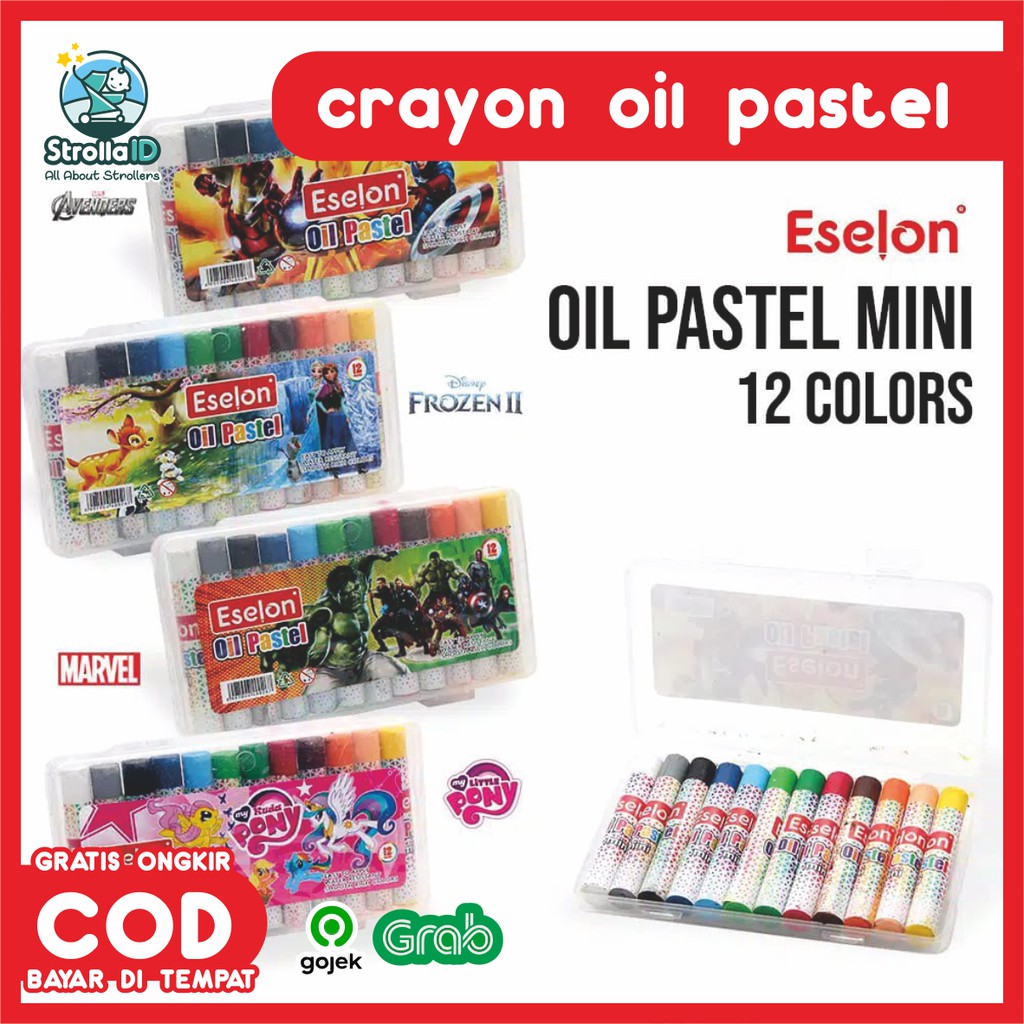 

Crayon / Oil Pastel / Crayon MINI / Pensil Warna Mainan Anak Montessori Crayon Eselon 12 Warna