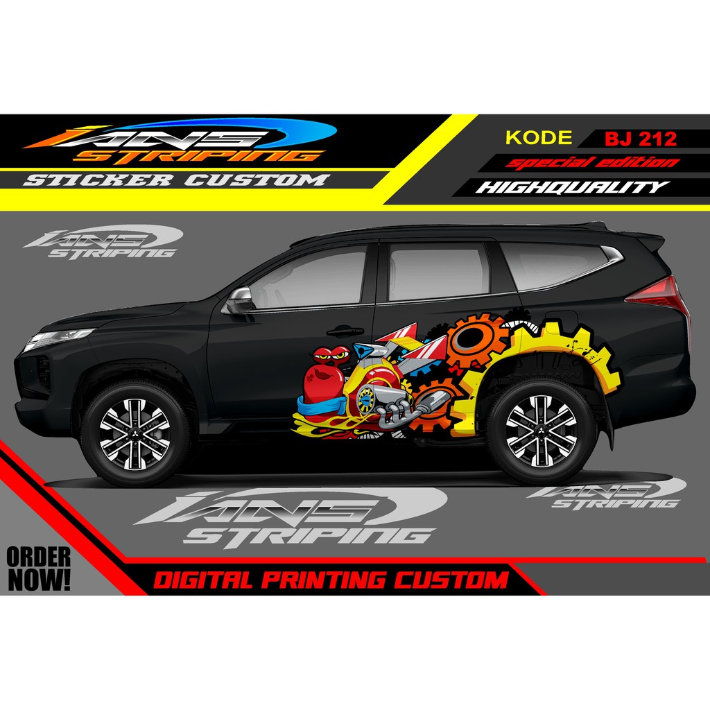 STICKER MOBIL PAJERO, INNOVA, FORTUNER