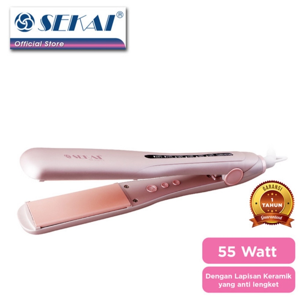 Catokan Sekai HS 263 Hair Straightener Sekai 263 Catok Power Display Catok Rambut Salon Sekai Catokan Pink