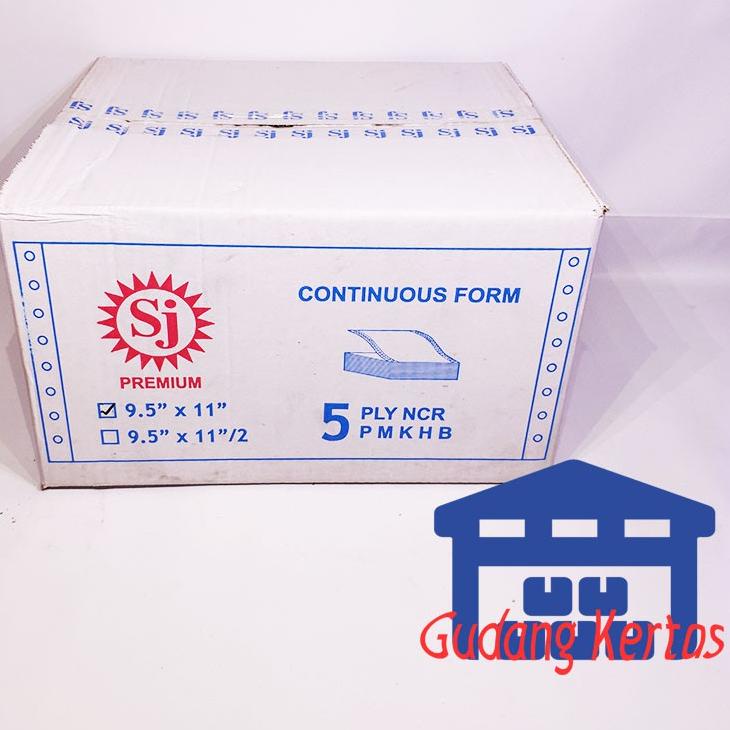 

Terbaik..!!SJ Premium Kertas Continuous Form 9.5" x 11" 5 Ply NCR