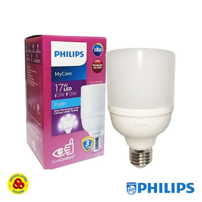 Philips Lampu LED Bright 17W Putih Mycare E27 Bohlam LED 17 Watt CDL