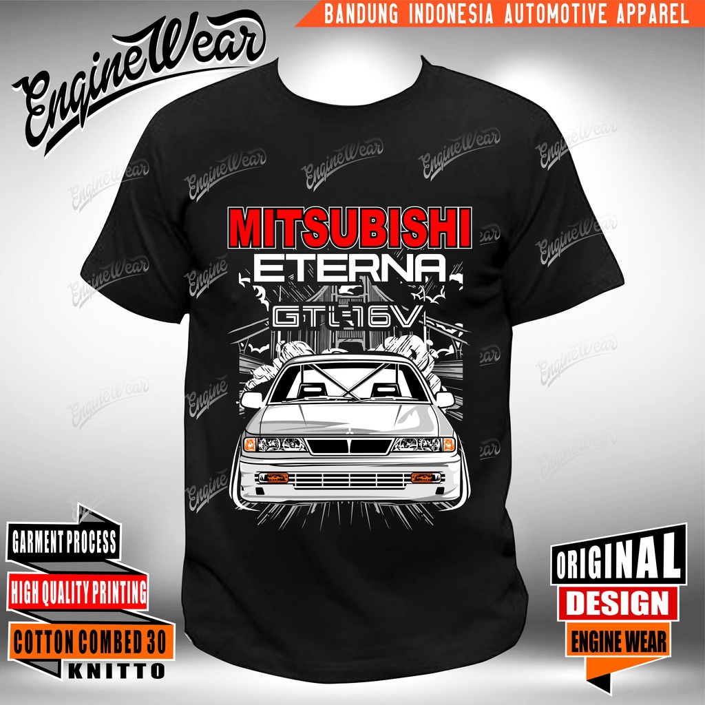 kaos mitsubishi eterna tshirt eterna baju mobil sedan kaos otomotif balap pth