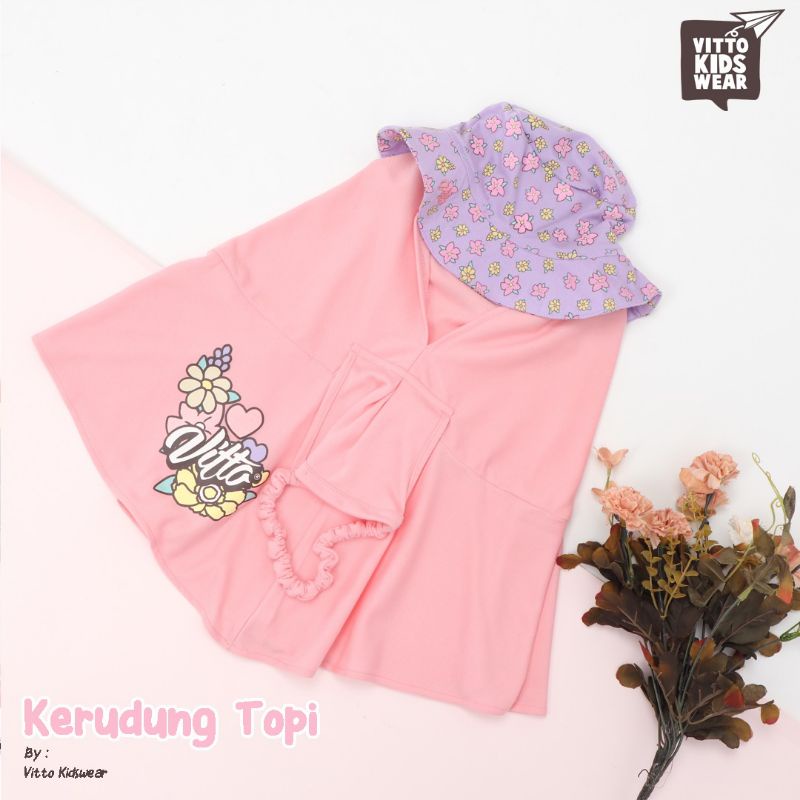 kerudung topi masker || jilbab topi || jilbab vittokidsware