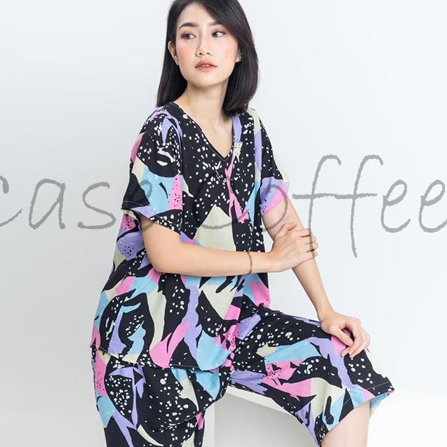 Miliki PDK MV Baju Tidur Pajamas Piyama Katun Jepang Rayon Adem Wanita Dewasa Setelan Celana Pendek 