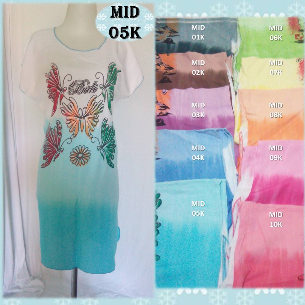 Daster Bali Murah | Daster Midi Tanpa Lengan Panjang Sepaha